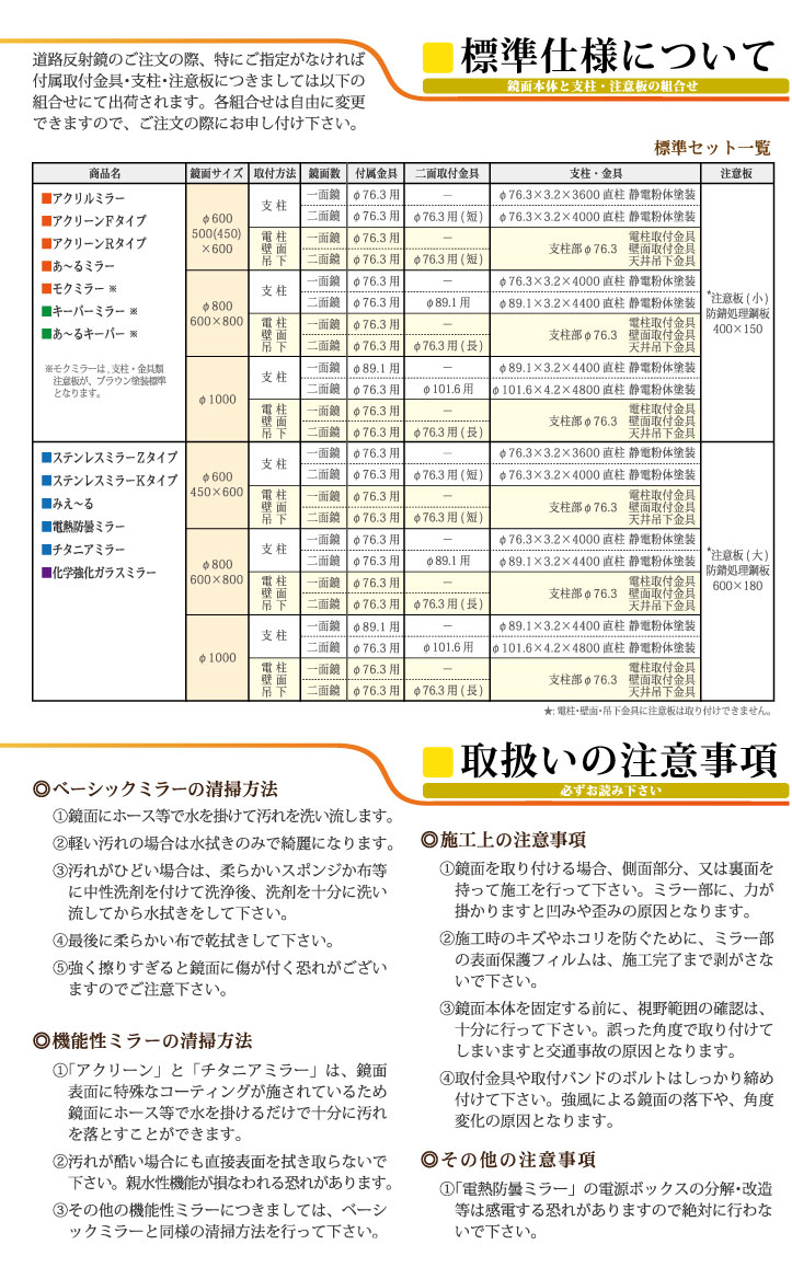 道路反射鏡　オプション＆資料03